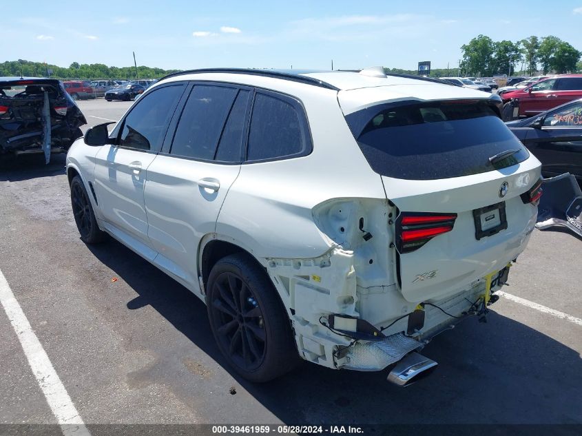 2022 BMW X3 xDrive30I VIN: 5UX53DP09N9K05733 Lot: 39461959