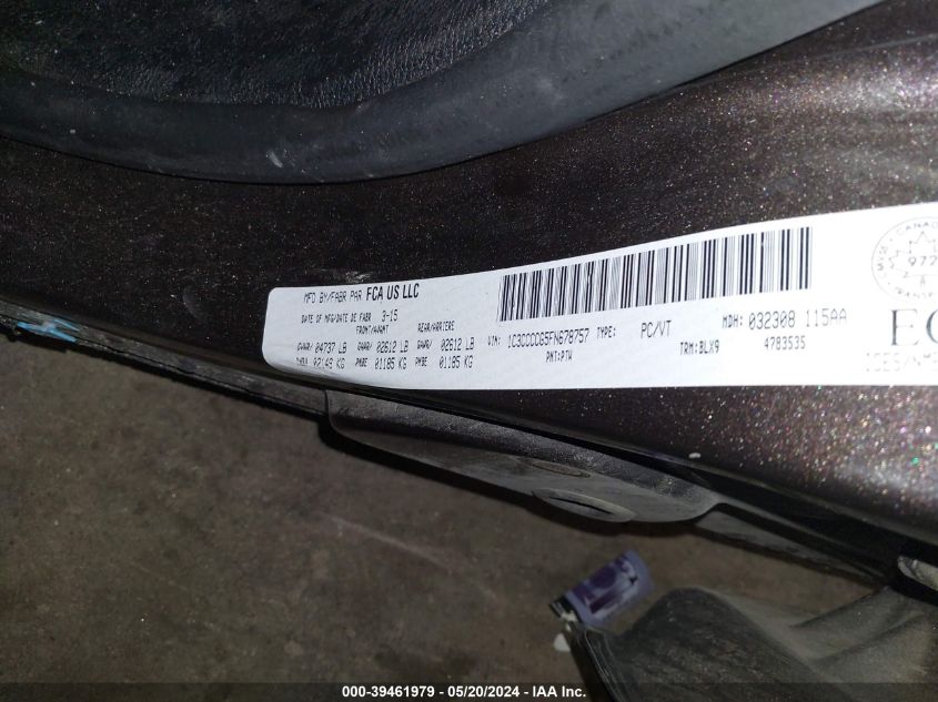 2015 CHRYSLER 200 C - 1C3CCCCG5FN678757