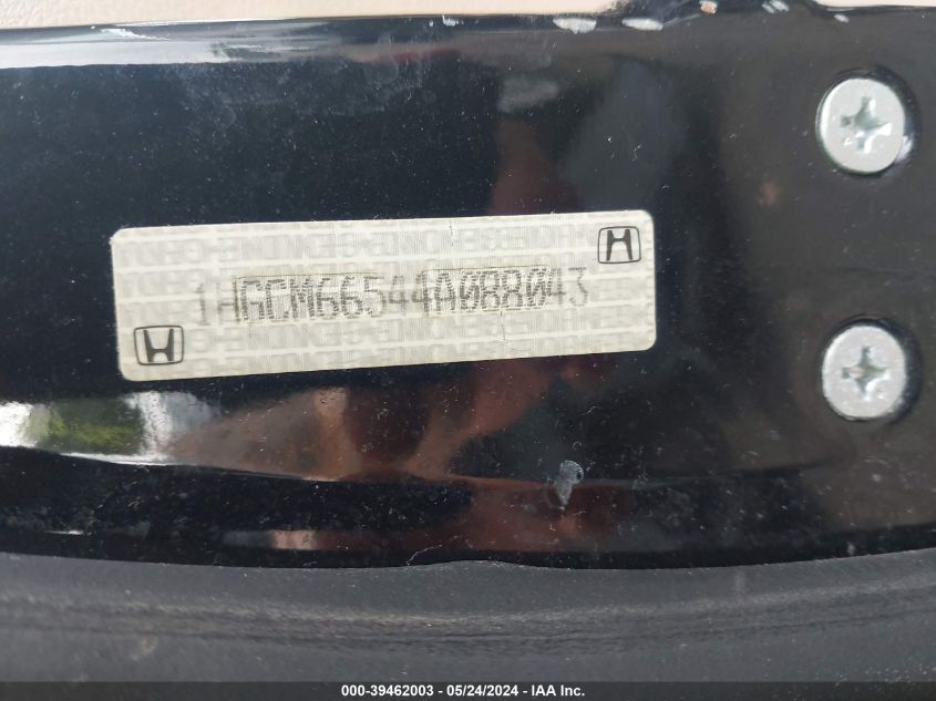 2004 Honda Accord 3.0 Ex VIN: 1HGCM66544A088043 Lot: 39462003