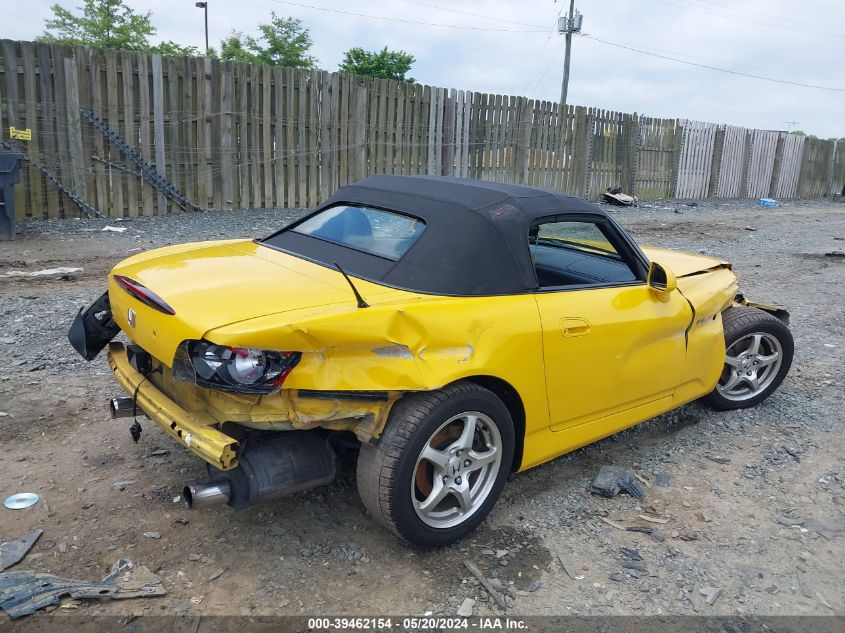 2002 Honda S2000 VIN: JHMAP11412T003870 Lot: 39462154