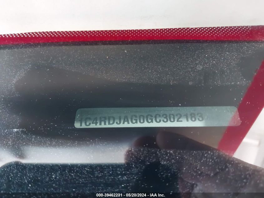 2016 DODGE DURANGO SXT - 1C4RDJAG0GC302183