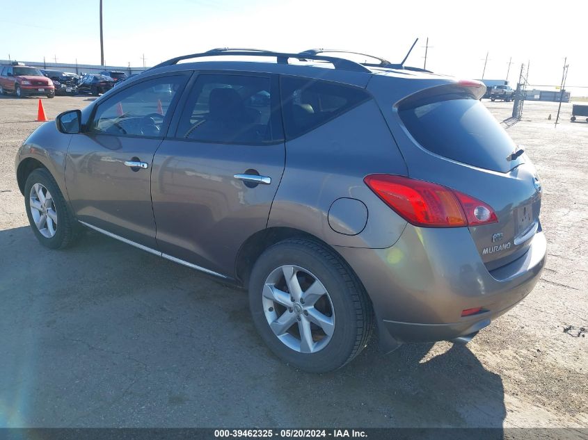 2009 Nissan Murano Sl VIN: JN8AZ18U89W021524 Lot: 39462325