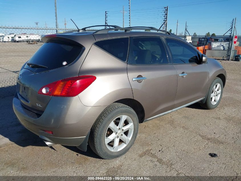 2009 Nissan Murano Sl VIN: JN8AZ18U89W021524 Lot: 39462325