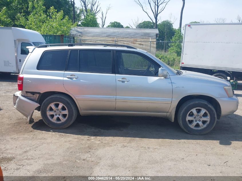 2002 Toyota Highlander Limited VIN: JTEHF21A520058608 Lot: 39462514