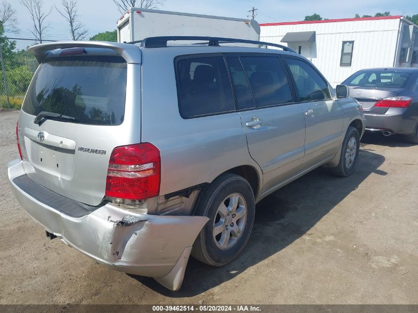 2002 Toyota Highlander Limited VIN: JTEHF21A520058608 Lot: 39462514