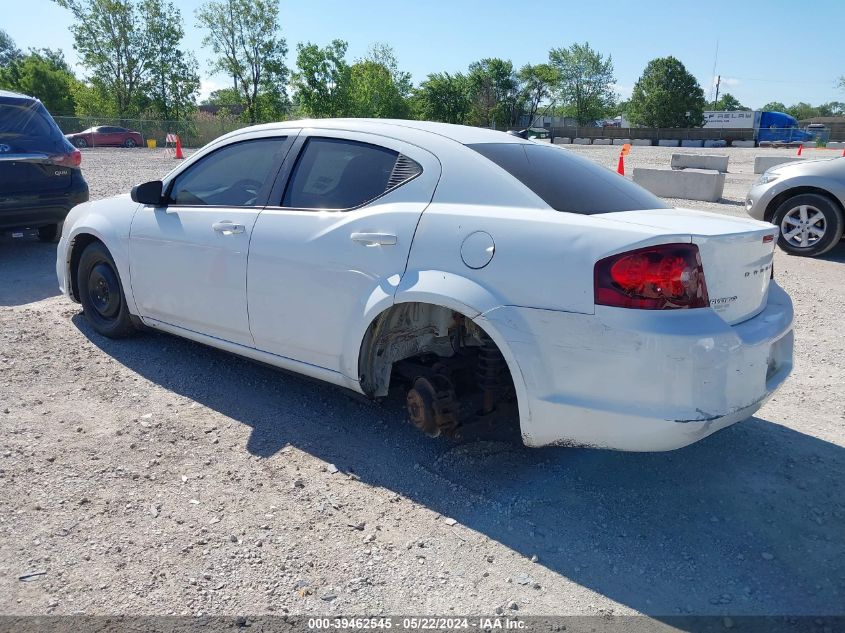 2014 Dodge Avenger Se VIN: 1C3CDZAB8EN129706 Lot: 39462545