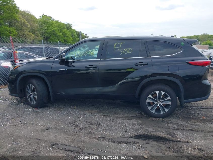 2021 Toyota Highlander Hybrid Xle VIN: 5TDGBRCH5MS528859 Lot: 39462678