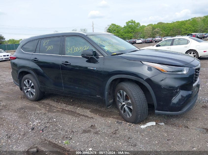 2021 TOYOTA HIGHLANDER HYBRID XLE - 5TDGBRCH5MS528859