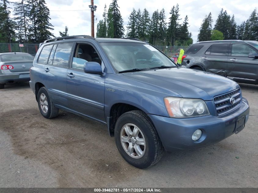 2003 Toyota Highlander Limited V6 VIN: JTEHF21A830103493 Lot: 39462781