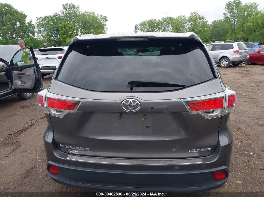 2016 Toyota Highlander Xle V6 VIN: 5TDJKRFH4GS317383 Lot: 39462836