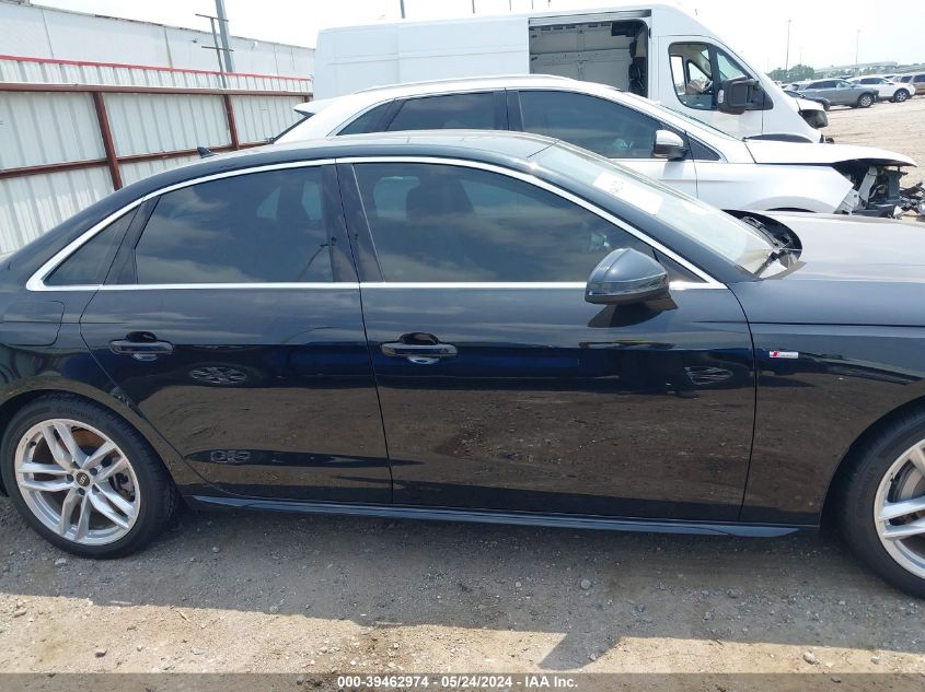 2023 Audi A4 Premium 45 Tfsi S Line Quattro S Tronic VIN: WAUDAAF44PN021149 Lot: 39462974