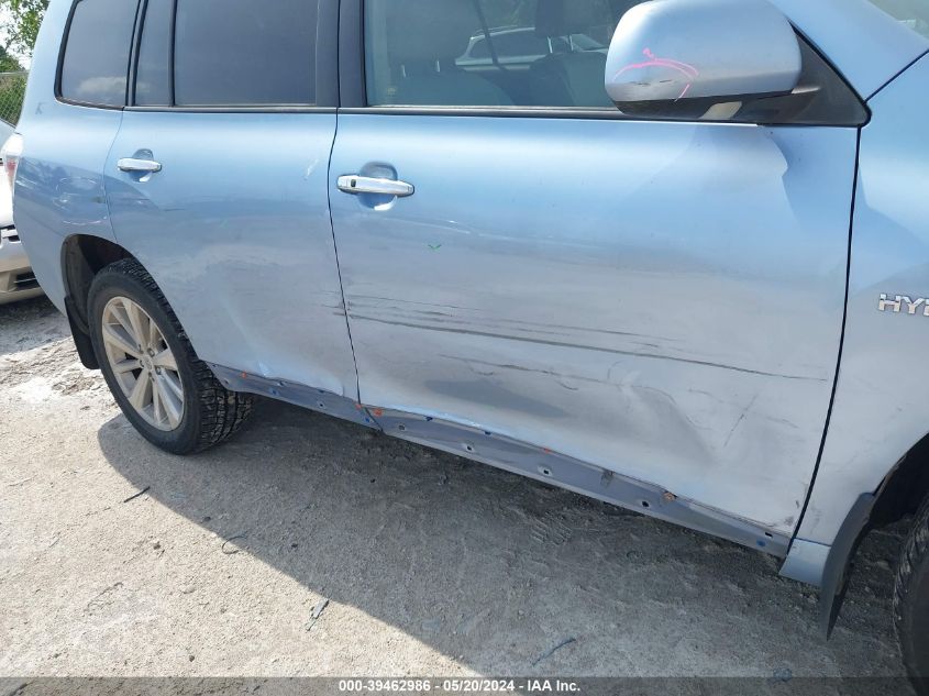 2008 Toyota Highlander Hybrid Limited VIN: JTEEW44A082004785 Lot: 39462986