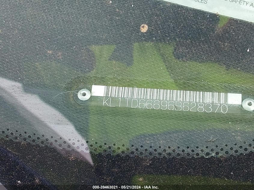 2006 Chevrolet Aveo Ls VIN: KL1TD66696B628370 Lot: 39463021