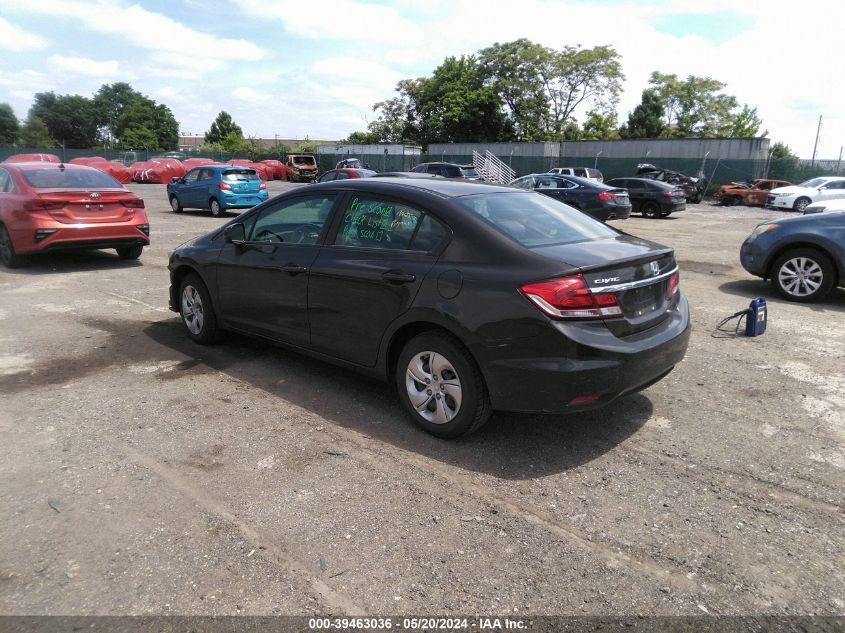 2013 Honda Civic Lx VIN: 19XFB2F58DE219742 Lot: 39463036