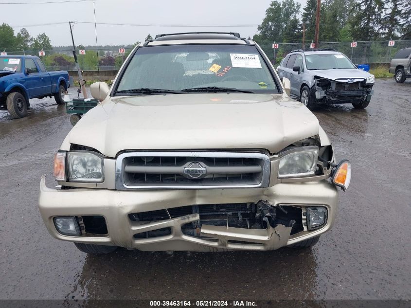 2001 Nissan Pathfinder Le VIN: JN8DR07Y11W516597 Lot: 39463164