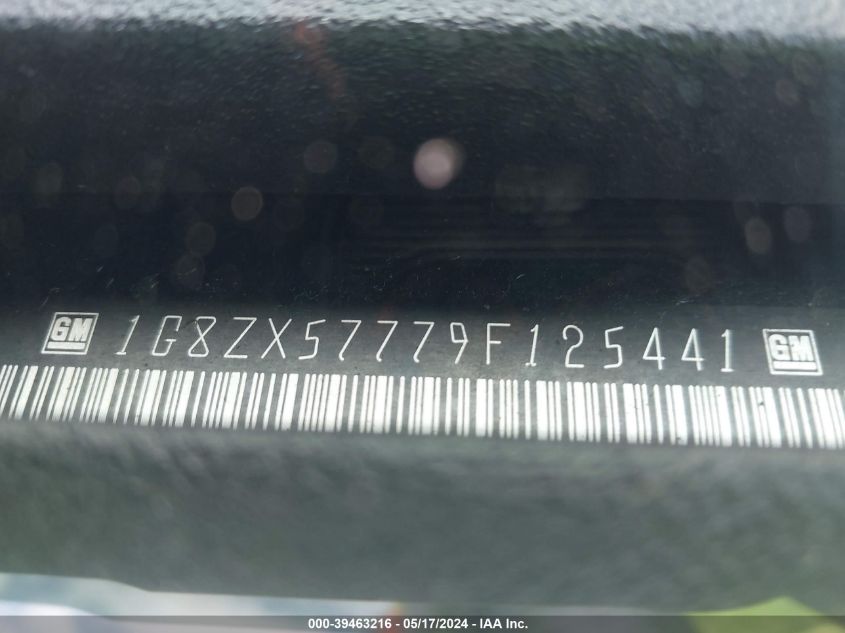 2009 Saturn Aura Xr VIN: 1G8ZX57779F125441 Lot: 39463216