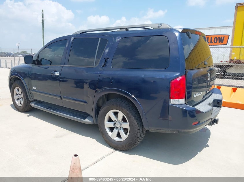 2008 Nissan Armada Se VIN: 5N1BA08D28N600607 Lot: 39463245
