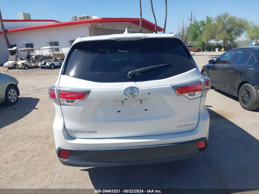 2016 Toyota Highlander Xle V6 VIN: 5TDJKRFH5GS338257 Lot: 39463321