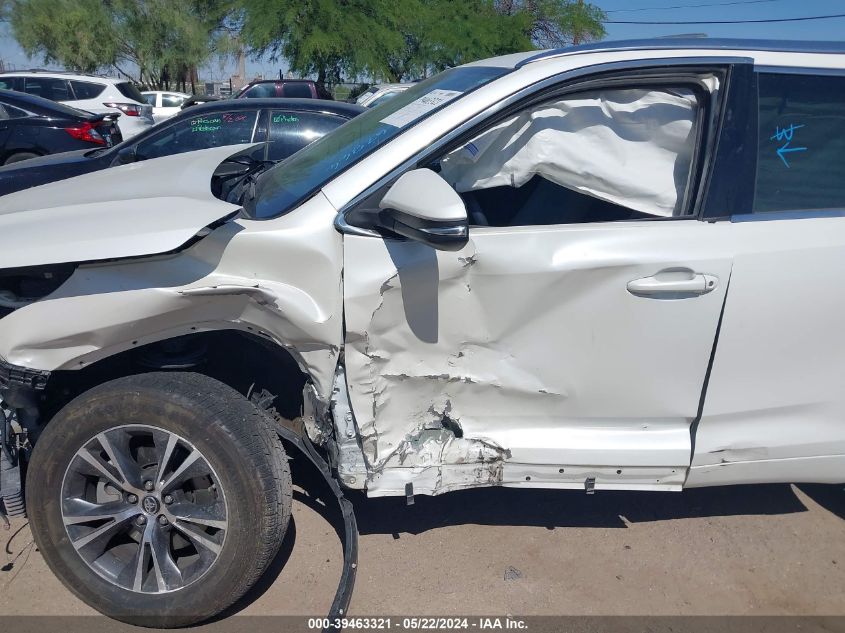 2016 Toyota Highlander Xle V6 VIN: 5TDJKRFH5GS338257 Lot: 39463321