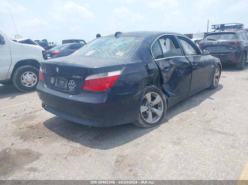 2006 BMW 530I VIN: WBANE73506CM32714 Lot: 39463346
