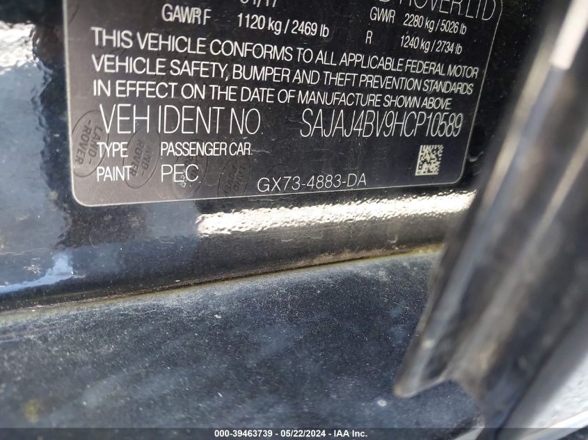 2017 Jaguar Xe 35T Premium VIN: SAJAJ4BV9HCP10589 Lot: 39463739