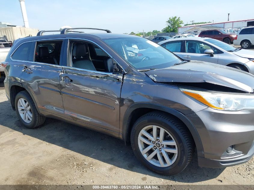 2016 Toyota Highlander Le VIN: 5TDZARFH6GS022081 Lot: 39463760