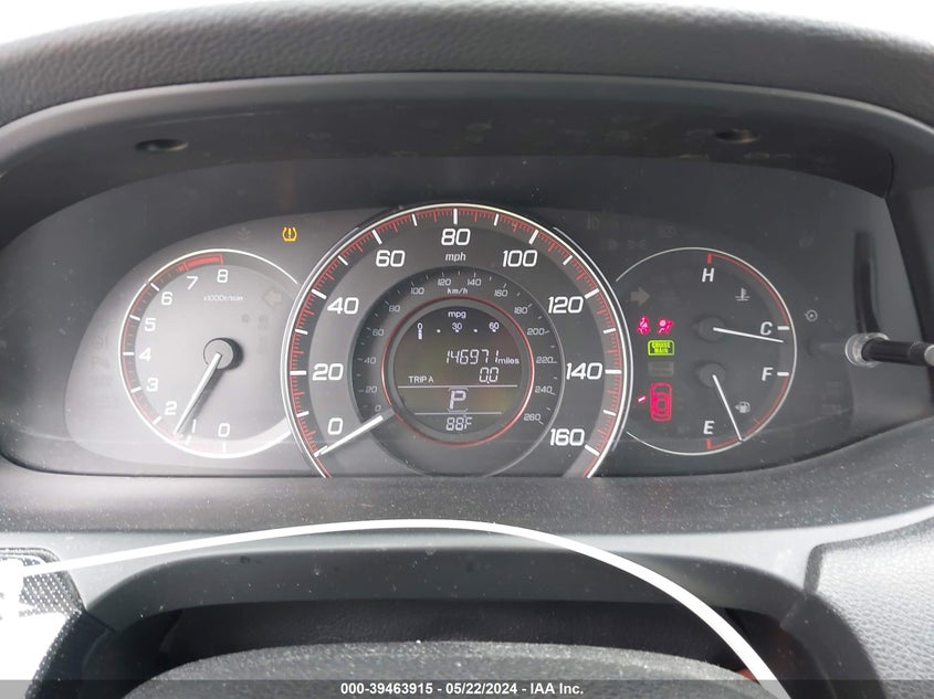 2014 HONDA ACCORD VIN: 1HGCR2F52EA124632