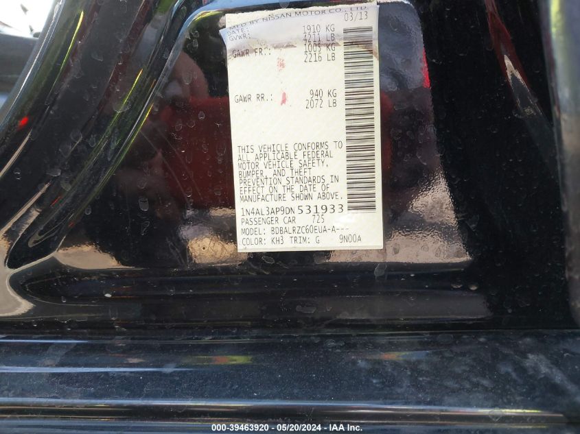 1N4AL3AP9DN531933 2013 Nissan Altima 2.5 S