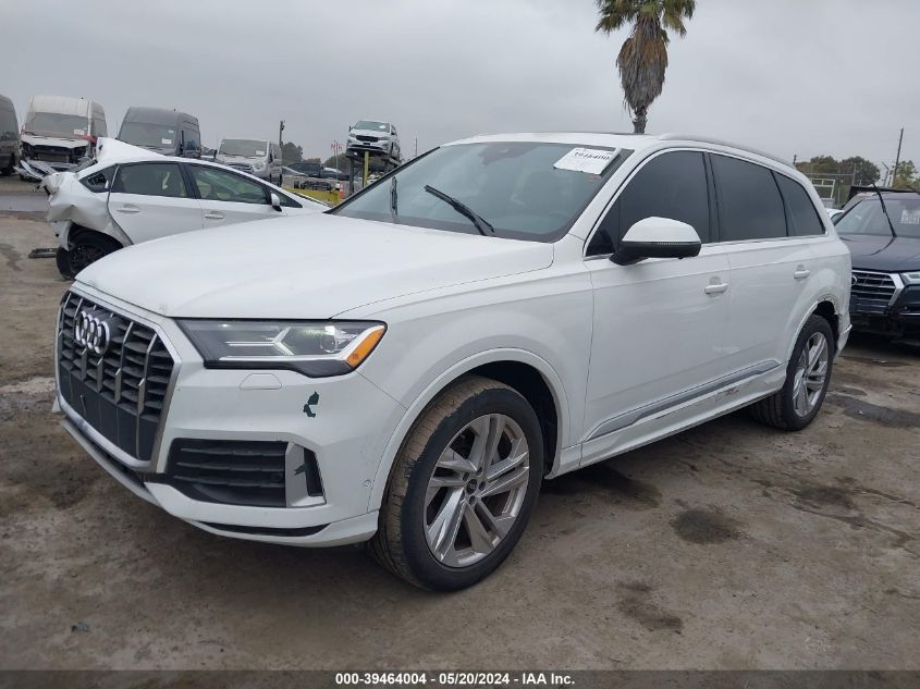 2021 Audi Q7 Premium 45 Tfsi Quattro Tiptronic VIN: WA1AJAF70MD031477 Lot: 39464004