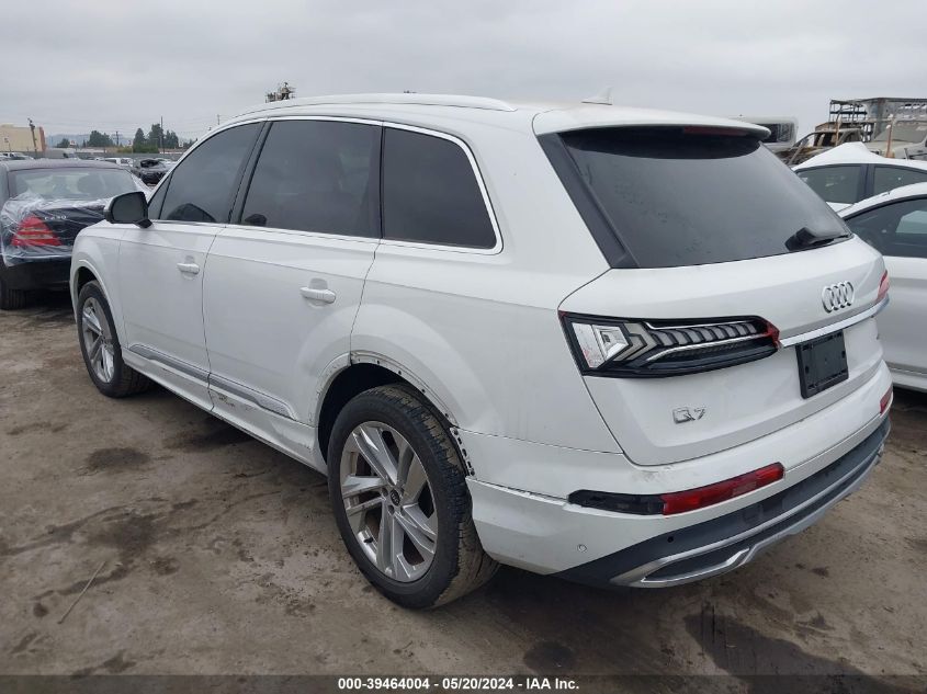 2021 Audi Q7 Premium 45 Tfsi Quattro Tiptronic VIN: WA1AJAF70MD031477 Lot: 39464004