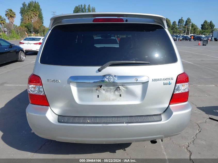 2007 Toyota Highlander Hybrid Limited V6 VIN: JTEDW21A870023373 Lot: 39464166