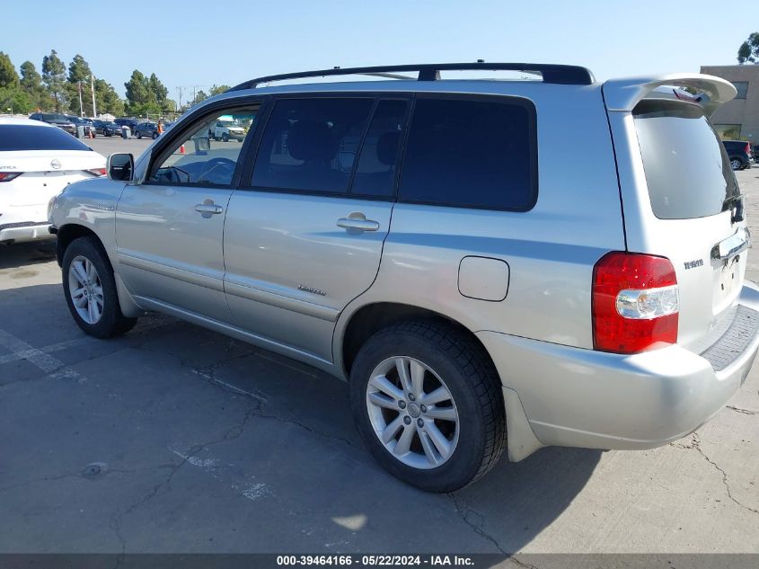 2007 Toyota Highlander Hybrid Limited V6 VIN: JTEDW21A870023373 Lot: 39464166