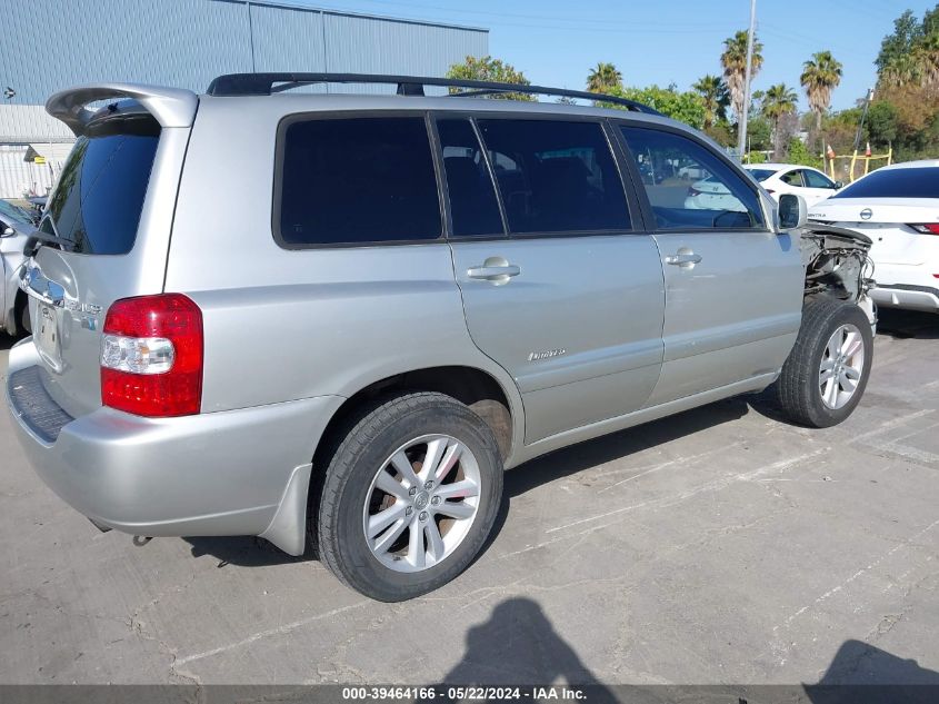 2007 Toyota Highlander Hybrid Limited V6 VIN: JTEDW21A870023373 Lot: 39464166