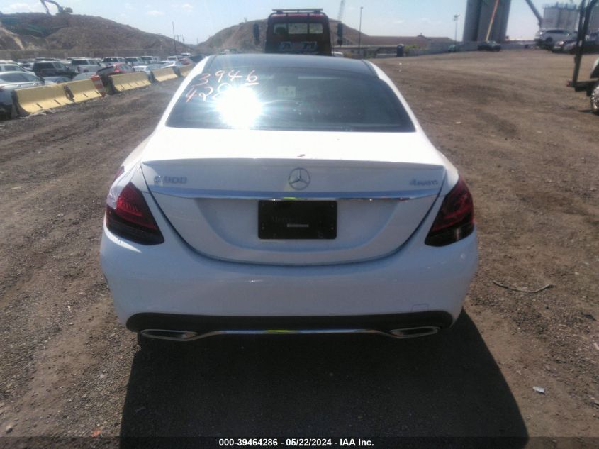 2020 Mercedes-Benz C 300 4Matic VIN: 55SWF8EB4LU325322 Lot: 39464286