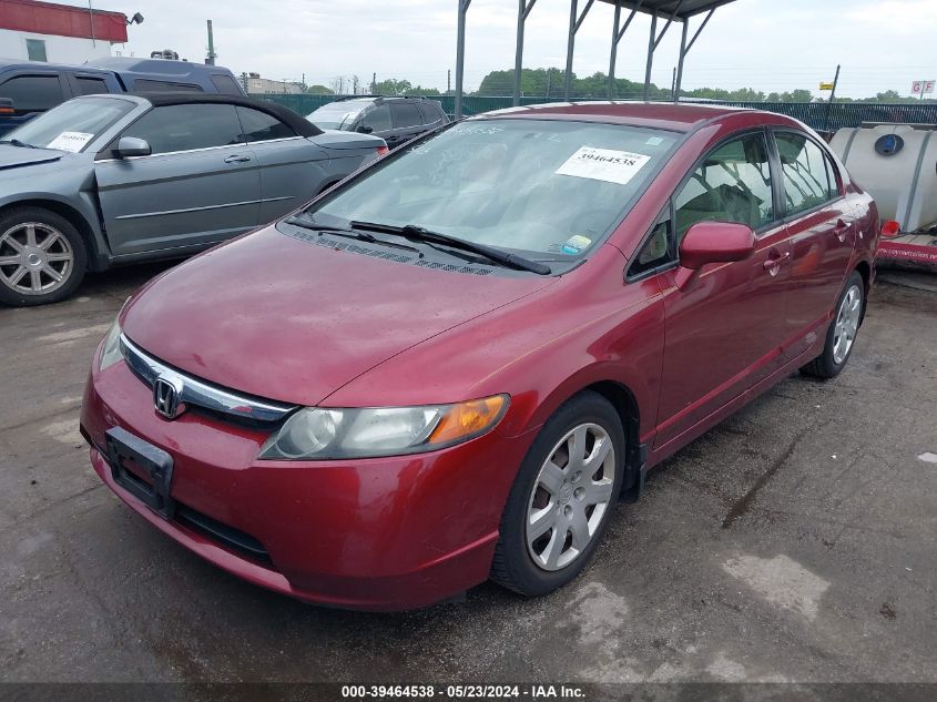 2008 Honda Civic Lx VIN: 2HGFA15598H520708 Lot: 39464538