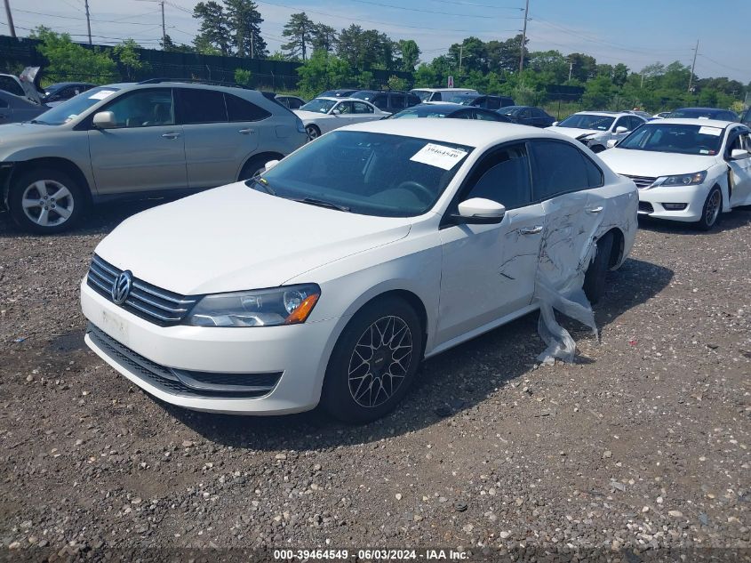 2013 Volkswagen Passat 2.5L S VIN: 1VWAP7A33DC130504 Lot: 39464549