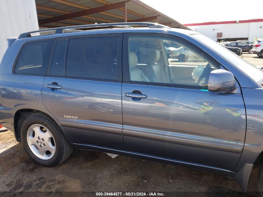 2006 Toyota Highlander Limited V6 VIN: JTEDP21A060111037 Lot: 39464577