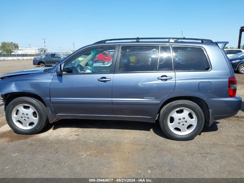 2006 Toyota Highlander Limited V6 VIN: JTEDP21A060111037 Lot: 39464577