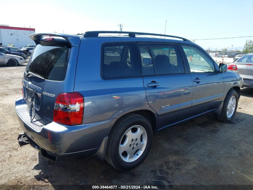 2006 Toyota Highlander Limited V6 VIN: JTEDP21A060111037 Lot: 39464577