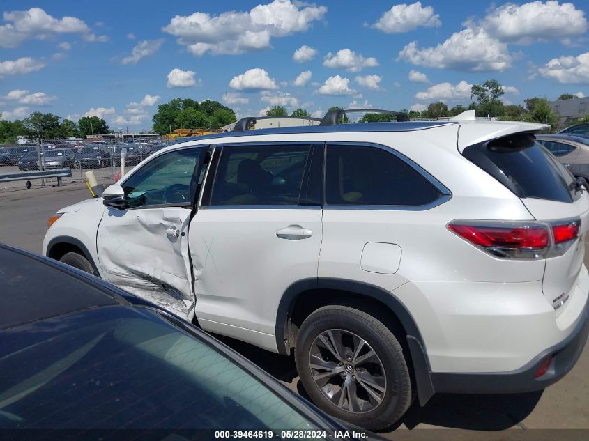 2016 Toyota Highlander Xle V6 VIN: 5TDJKRFH1GS310665 Lot: 39464619