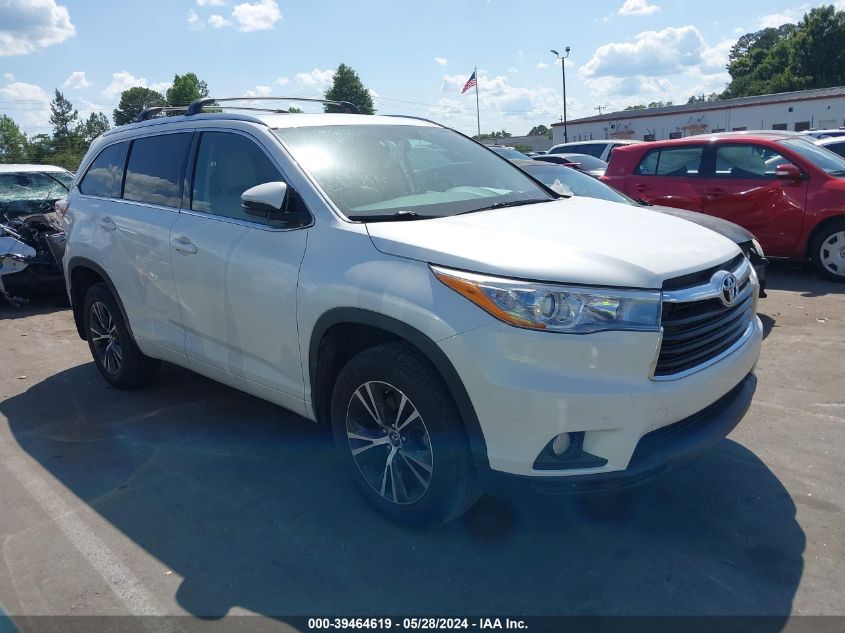 2016 Toyota Highlander Xle V6 VIN: 5TDJKRFH1GS310665 Lot: 39464619