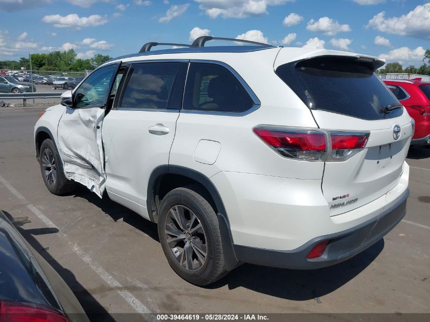 2016 Toyota Highlander Xle V6 VIN: 5TDJKRFH1GS310665 Lot: 39464619