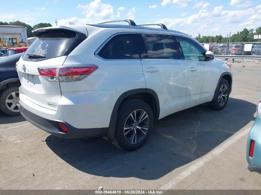 2016 Toyota Highlander Xle V6 VIN: 5TDJKRFH1GS310665 Lot: 39464619