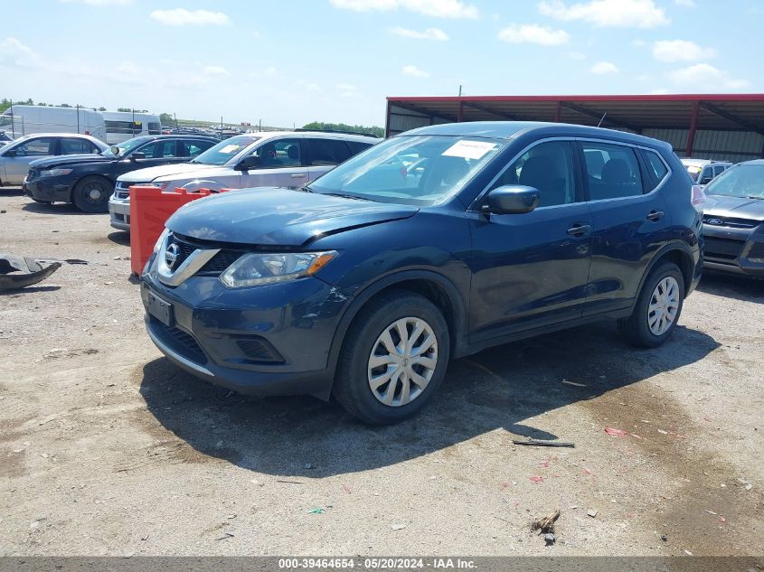 2016 Nissan Rogue S/Sl/Sv VIN: KNMAT2MV7GP701505 Lot: 39464654