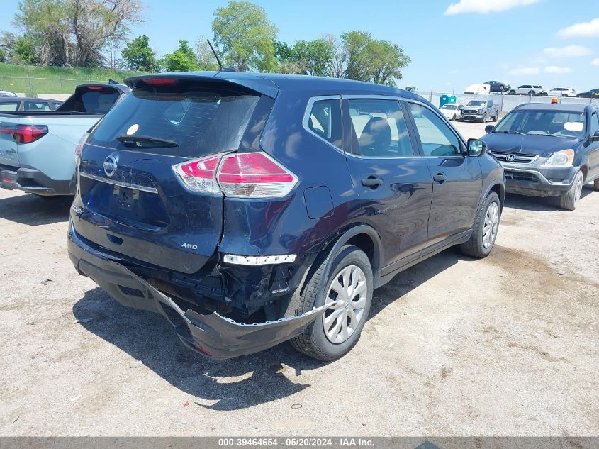 2016 Nissan Rogue S/Sl/Sv VIN: KNMAT2MV7GP701505 Lot: 39464654