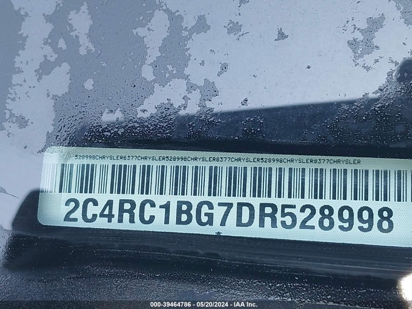 2013 Chrysler Town & Country Touring VIN: 2C4RC1BG7DR528998 Lot: 39464786