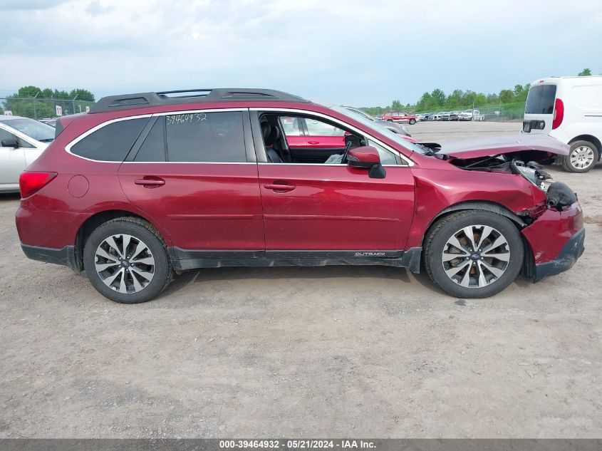 2016 Subaru Outback 2.5I Limited VIN: 4S4BSALC0G3230124 Lot: 39464932