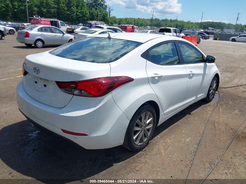 2014 Hyundai Elantra Se VIN: 5NPDH4AEXEH492106 Lot: 39465044