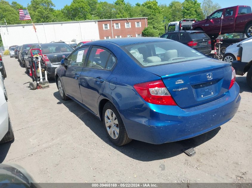 2012 Honda Civic Lx VIN: 2HGFB2F58CH533766 Lot: 39465169