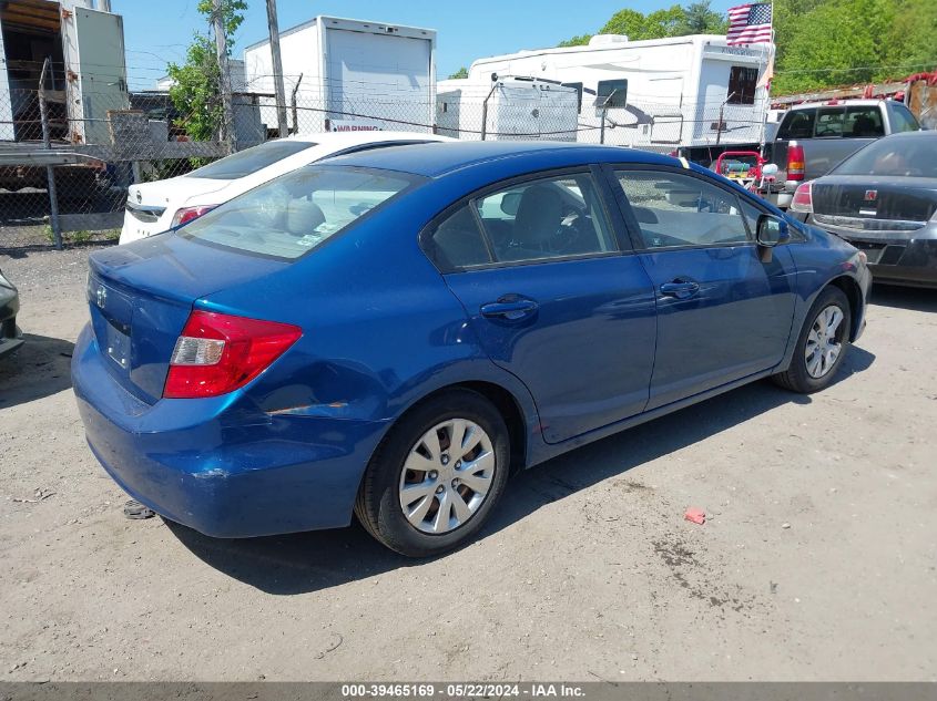 2012 Honda Civic Lx VIN: 2HGFB2F58CH533766 Lot: 39465169